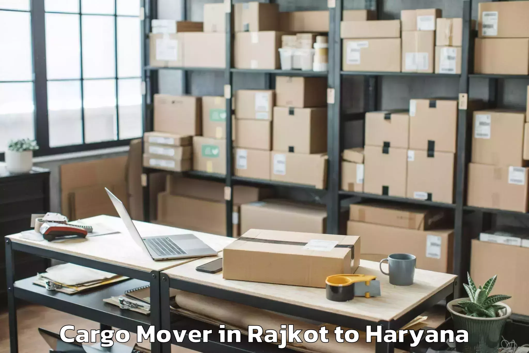 Top Rajkot to Chaudhary Charan Singh Haryana Cargo Mover Available